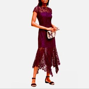 NWT Banana Republic Burgundy Lace Mermaid Dress